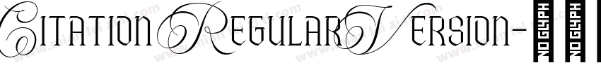 Citation RegularVersion字体转换